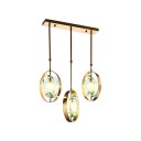 Loft Industry Modern - Green Ovals Triple